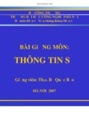 Bài giảng môn: Thông tin số