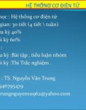 Tổng quan lý thuyết cơ điện tử