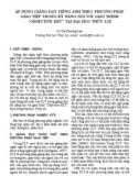 Áp dụng giảng dạy tiếng Anh theo phương pháp giao tiếp trong kỹ năng nói với giáo trình 'Objective KET' tại Đại học Thủy Lợi