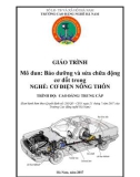 Giáo trình Bảo dưỡng và sửa chữa động cơ đốt trong (Nghề: Cơ điện nông thôn - CĐ/TC) - Trường Cao đẳng nghề Hà Nam (năm 2017)