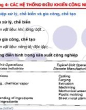 Bài giảng Hệ thống sản xuất (Phần 2) - Chương 4: Các hệ thống điều khiển công nghiệp