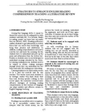 Strategies to enhance English reading comprehension teaching a literature review