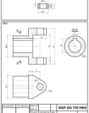 Đáp án đề thi học kỳ hè môn Vẽ kỹ thuật (Đề 1) - Trường CĐ Kỹ thuật Cao Thắng