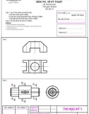 Đề thi cuối học kỳ hè năm học 2014-2015 môn Vẽ kỹ thuật (Hệ trung cấp - Đề 1) - ĐH Sư phạm Kỹ thuật