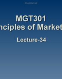 Principles of marketing: Lecture 34