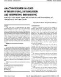 An action research in a class of theory of English translation and interpreting: BYOD and BYOC