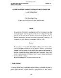 English as an international language: Global context and local adaptation