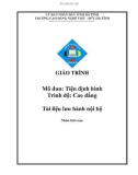 Giáo trình Tiện định hình (Nghề: Hàn) - CĐ Nghề Việt Đức, Hà Tĩnh