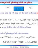 Bài giảng lý thuyết điều khiển tự động - Mô tả toán học hệ thống điều khiển rời rạc part 4