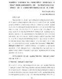 Nghiên cứu hành động – 'sinh viên tự đánh giá lẫn nhau' (Peer assessment) – phương pháp nâng cao tính tự chủ của sinh viên trong các giờ học nói