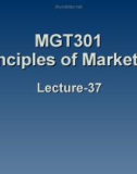 Principles of marketing: Lecture 37