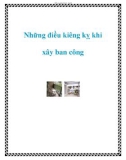 Những điều kiêng kỵ khi xây ban công