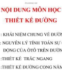 Bài giảng môn học Thiết kế cầu đường