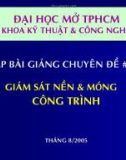 Giám sát nền và móng công trình