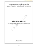 Bài giảng chung Kỹ thuật điện trong sản xuất vật liệu xây dựng - TS. Lê Anh Đức