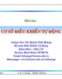 Bài giảng Cơ Sở điều khiển Tự Động