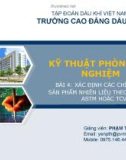 Bài giảng Kỹ thuật phòng thí nghiệm: Bài 4 - Phạm Thị Hải Yến