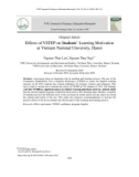 Tác động của bài thi đánh giá năng lực tiếng Anh do Việt Nam xây dựng (VSTEP) tới động cơ học của sinh viên Đại học Quốc gia Hà Nội