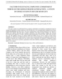 Factors influencing employee commitment through the mediator job satisfaction - a study of office staffs in Ho Chi Minh City