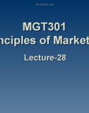 Principles of marketing: Lecture 28