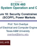 Lecture Power system operation and control - Lesson 18: Security constrained OPF (SCOPF), power markets