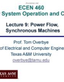 Lecture Power system operation and control - Lesson 9: Power flow, synchronous machines