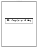 Thi công ép cọc bê tông