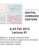 Lecture Digital communication systems - Lecture 1