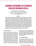 Learner autonomy in learning English reading skills