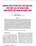 Nghiên cứu về giao tiếp liên văn hóa: Việc đáp lại lời than phiền giữa người Việt Nam và người Anh