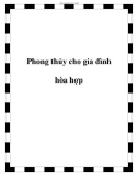 Phong thủy cho gia đình hòa hợp