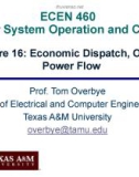 Lecture Power system operation and control - Lesson 16: Economic dispatch, optimal power flow