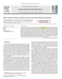 Multi-attribute decision making green electrical discharge machining