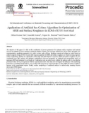 Application of Artificial bee Colony Algorithm for Optimization of MRR and Surface Roughness in EDM of EN31 tool steel