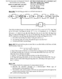 Đề thi cuối học kỳ I năm học 2016-2017 môn Điều khiển quá trình - ĐH Sư phạm Kỹ thuật