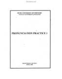 Pronunciation Practice 1: Part 1