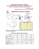 Hydroelectric Power in Vietnam (VNCOLD Document for the Meeting of ICOLD Committee on 'Dams for Hydroelectric Energy' (DHE), 2008)