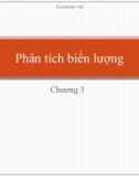 Bài giảng Quy hoạch thực nghiệm và tối ưu hóa: Chương 3 - Phân tích biến lượng