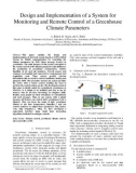 Design and implementation of a system for monitoring and remote control of a greenhouse climate parameters