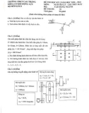 Đề thi kết thúc học phần học kì 1 môn Nguyên lý - Chi tiết máy năm 2020-2021 có đáp án - Trường CĐ Kỹ thuật Cao Thắng (Đề số 1)