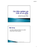 Bài giảng Thống kê học ứng dụng trong quản lý xây dựng: Phần 7 - TS. Nguyễn Duy Long