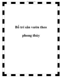 Bố trí sân vườn theo phong thủy