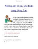 Những căp từ gây khó khăn trong tiếng Anh