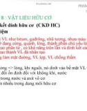 Bài giảng Chương 8: Vật liệu hữu cơ