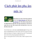 Cách phát âm phụ âm mũi /n/