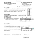 Đề thi học kỳ hè năm học 2014-2015 môn Sức bền vật liệu (Đề 1 - Hệ cao đẳng) - Cao đẳng Kỹ thuật Cao Thắng