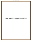 Long vowel /ɜ: / (Nguyên âm dài /ɜ: /)