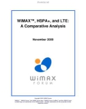 WiMAX™, HSPA+, và LTE: Phân tích, so sánh