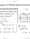 Bài giảng môn Kỹ thuật điện – Chương 3: Các phương pháp giải mạch điện