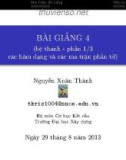 Bài giảng Phương pháp phần tử hữu hạn: Bài giảng 4 - GV. Lê Xuân Thành